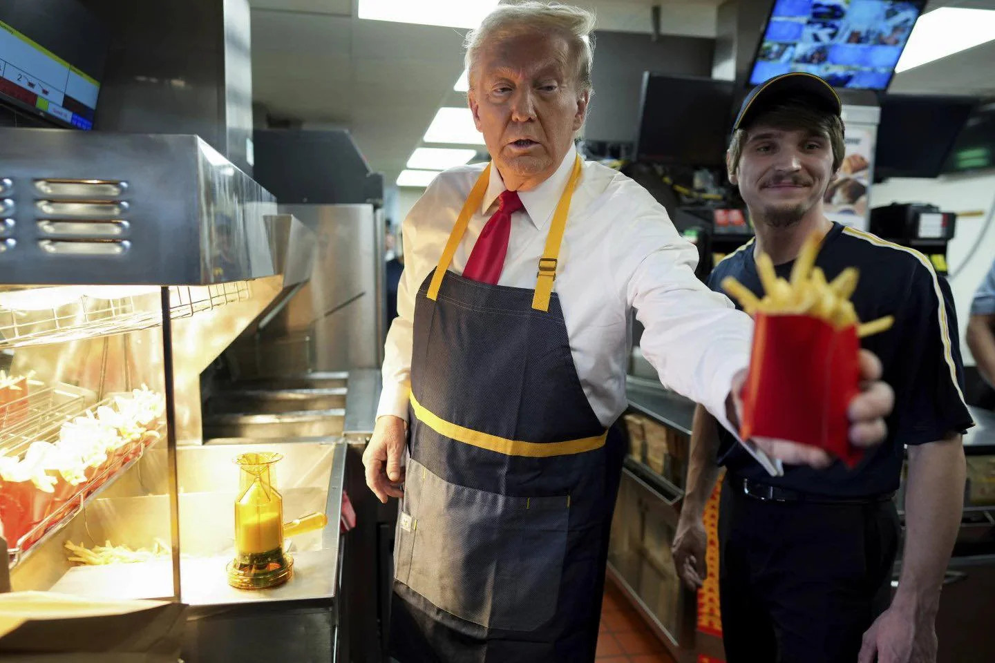 Trump at McDonalds Blank Meme Template