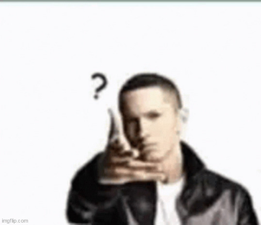 eminem question mark | image tagged in eminem question mark | made w/ Imgflip meme maker