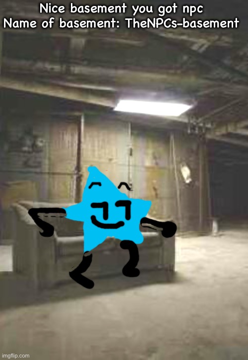 Go to his basement | Nice basement you got npc
Name of basement: TheNPCs-basement | image tagged in basement | made w/ Imgflip meme maker