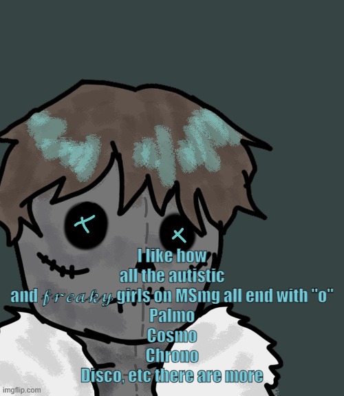 OsDe plush (thanks Disco) | I like how all the autistic and 𝓯𝓻𝓮𝓪𝓴𝔂 girls on MSmg all end with "o"
Palmo
Cosmo
Chrono
Disco, etc there are more | image tagged in osde plush thanks disco | made w/ Imgflip meme maker