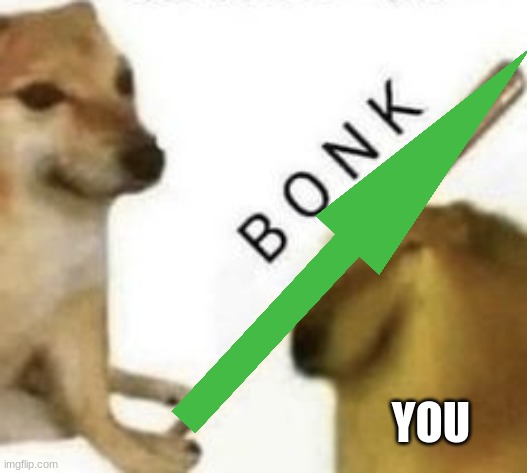 Bonk | YOU | image tagged in bonk | made w/ Imgflip meme maker