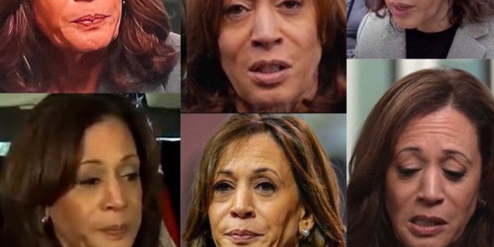 Kamala's Many Faces Blank Meme Template