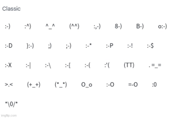emoticons | made w/ Imgflip meme maker