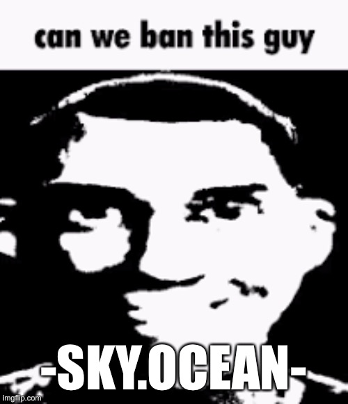 Can we ban this guy | -SKY.OCEAN- | image tagged in can we ban this guy | made w/ Imgflip meme maker