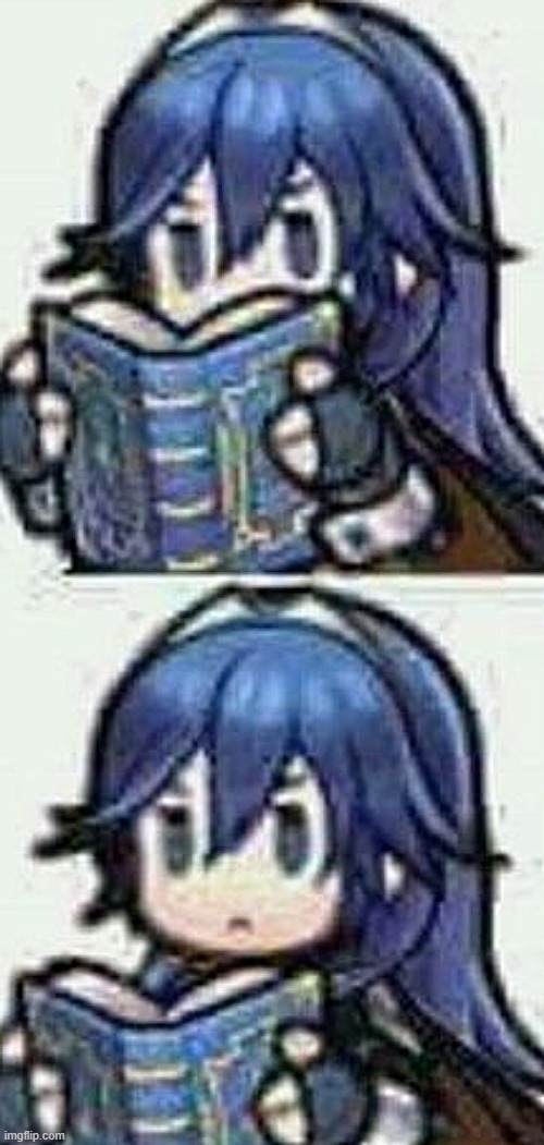 caption this | image tagged in lucina reading book | made w/ Imgflip meme maker