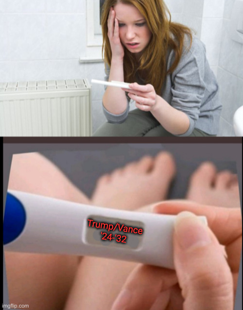 Pregnancy test nobody cares | Trump/Vance '24-'32 | image tagged in pregnancy test nobody cares | made w/ Imgflip meme maker