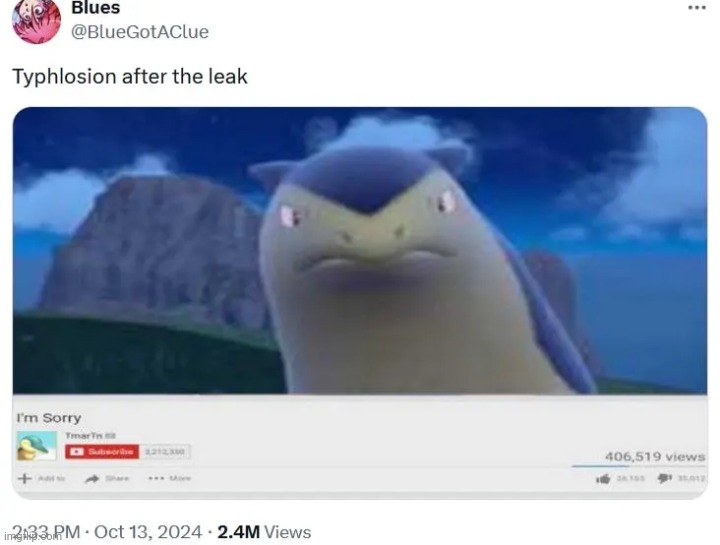 Typhlosiondidnothingwrong | made w/ Imgflip meme maker