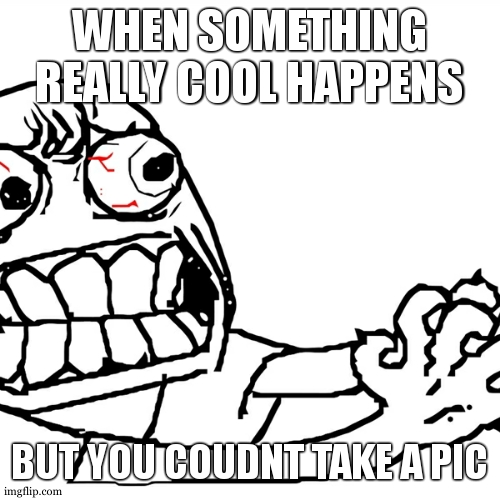 this happened while i was playing a card game | WHEN SOMETHING REALLY COOL HAPPENS; BUT YOU COUDNT TAKE A PIC | image tagged in argh | made w/ Imgflip meme maker