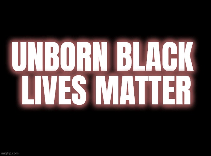 blank black | UNBORN BLACK 
LIVES MATTER | image tagged in blank black | made w/ Imgflip meme maker