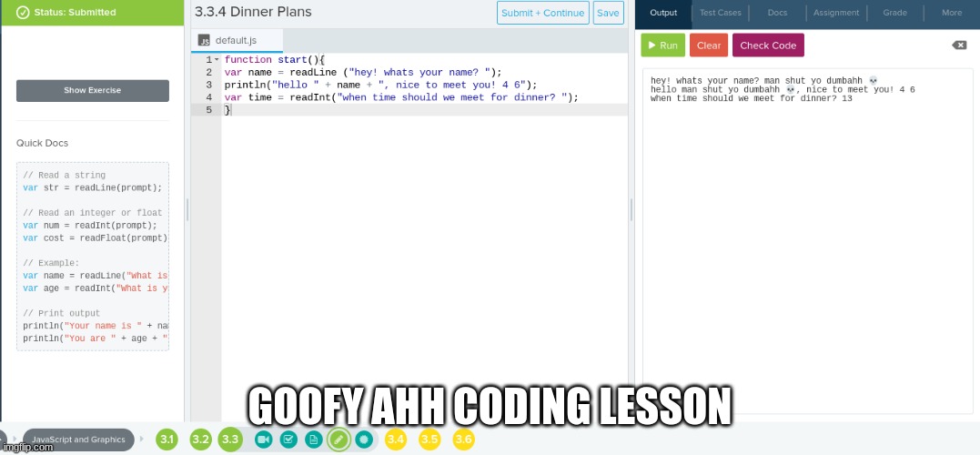 GOOFY AHH CODING LESSON | made w/ Imgflip meme maker