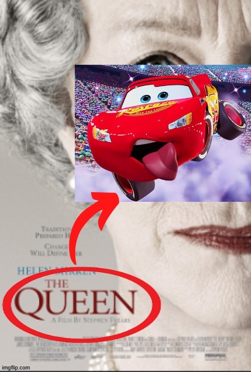 Queen name sound alike | image tagged in queen elizabeth,lightning mcqueen,funny names,memes | made w/ Imgflip meme maker