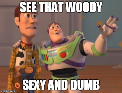 X, X Everywhere Meme | SEE THAT WOODY SEXY AND DUMB | image tagged in memes,x x everywhere | made w/ Imgflip meme maker