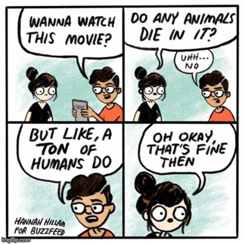 Death in movie | image tagged in death,movie,animals,humans,comics,comics/cartoons | made w/ Imgflip meme maker