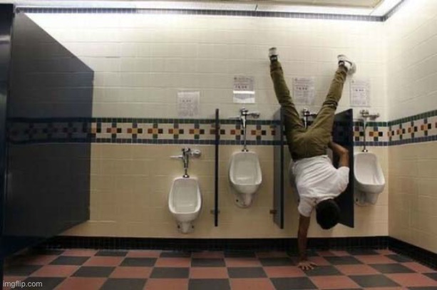 Peeing Handstand | image tagged in peeing handstand | made w/ Imgflip meme maker