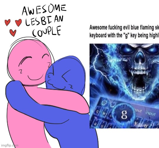 Awesome Lesbian Couple | image tagged in awesome lesbian couple | made w/ Imgflip meme maker