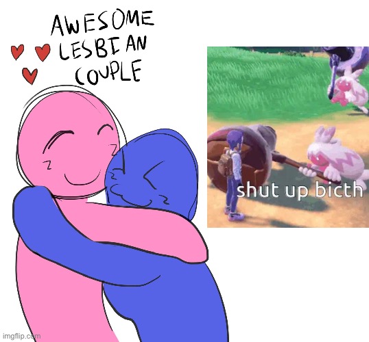 Awesome Lesbian Couple | image tagged in awesome lesbian couple | made w/ Imgflip meme maker