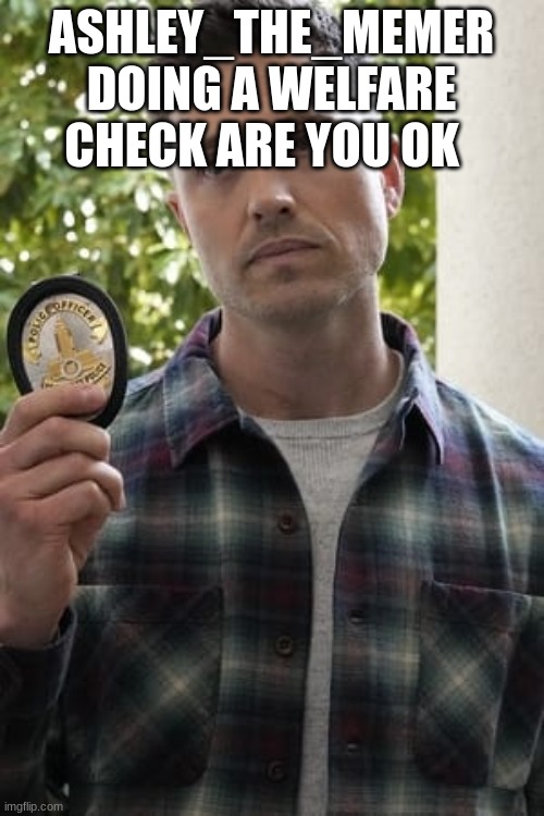 tim Bradford | ASHLEY_THE_MEMER DOING A WELFARE CHECK ARE YOU OK | image tagged in tim bradford | made w/ Imgflip meme maker