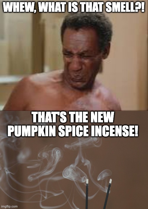 Diffusion | WHEW, WHAT IS THAT SMELL?! THAT'S THE NEW PUMPKIN SPICE INCENSE! | image tagged in stink face,smoke from incense sticks | made w/ Imgflip meme maker