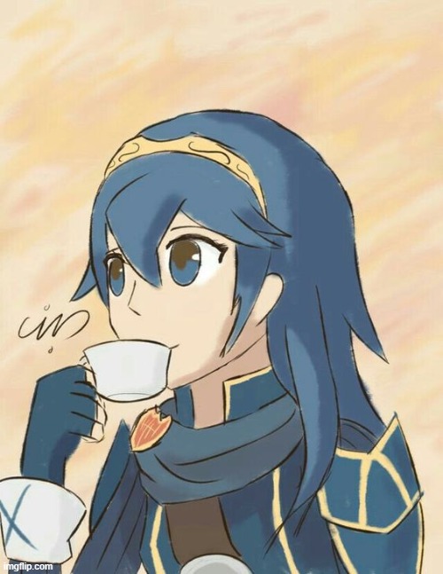 what? (Lucina Sipping Tea PNG) is evolving! | made w/ Imgflip meme maker