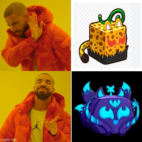 Leopard or kitsune? | image tagged in memes,drake hotline bling | made w/ Imgflip meme maker