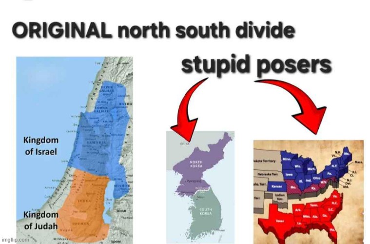 North v South | image tagged in history memes | made w/ Imgflip meme maker