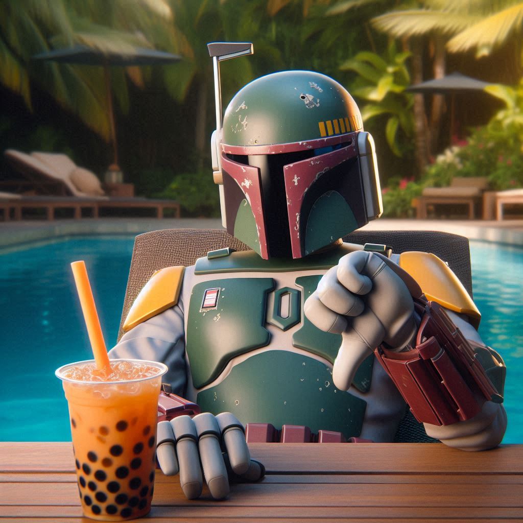 Relax Boba Says No Blank Meme Template