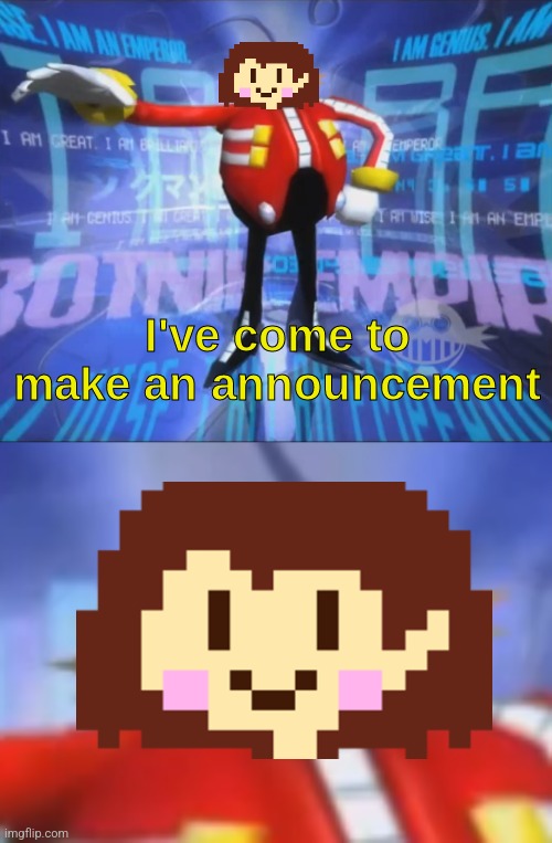 High Quality The real chara announcement template Blank Meme Template