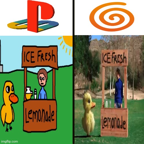 Back in 1999 | image tagged in playstation,sega,sonic the hedgehog,ducks | made w/ Imgflip meme maker