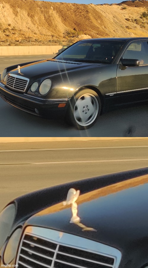 This is the car equivalent of fake Jordans (a Rolls Royce badge on a Mercedes Benz) | made w/ Imgflip meme maker