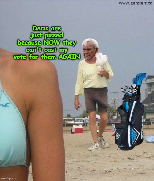 Arnold and his CLUBS | Dems are just pissed because NOW they can't cast my vote for them AGAIN | image tagged in arnold palmer club meme | made w/ Imgflip meme maker