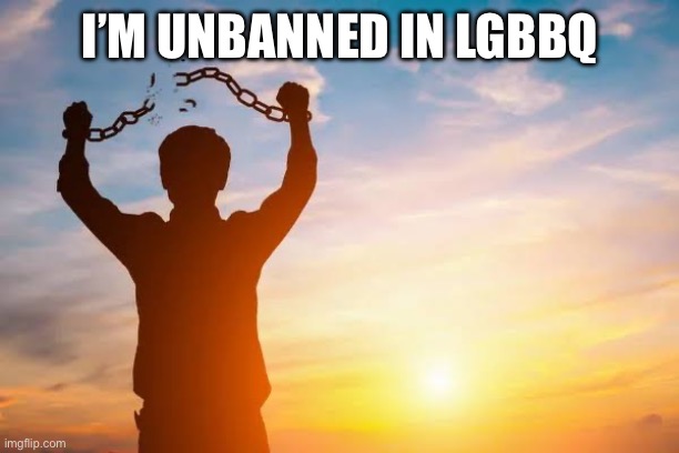 Breaking Free | I’M UNBANNED IN LGBBQ | image tagged in breaking free | made w/ Imgflip meme maker
