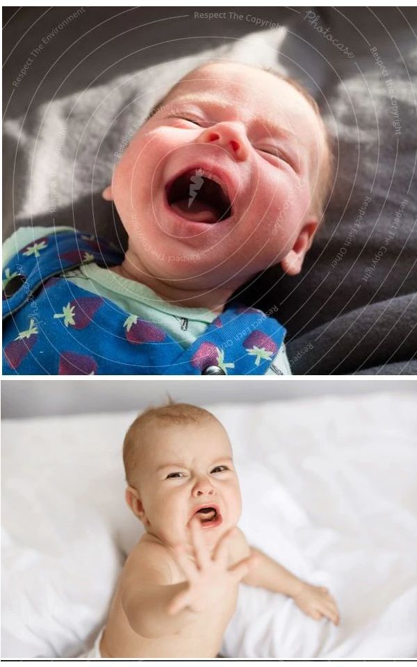 Happy Baby Cry Baby Blank Meme Template