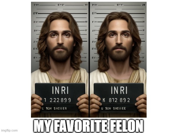 My Favorite Felon | MY FAVORITE FELON | image tagged in election,trump,jesus | made w/ Imgflip meme maker