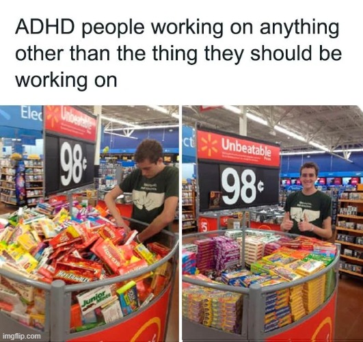 image tagged in adhd,sorting,candy | made w/ Imgflip meme maker