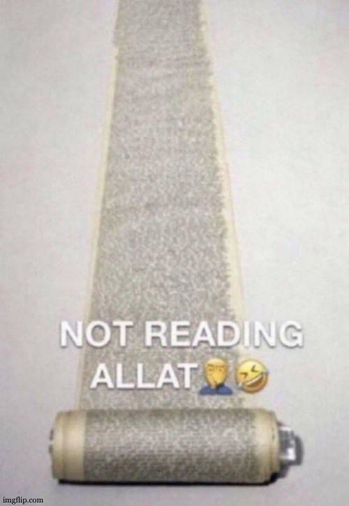 Not Reading Allat | image tagged in not reading allat | made w/ Imgflip meme maker