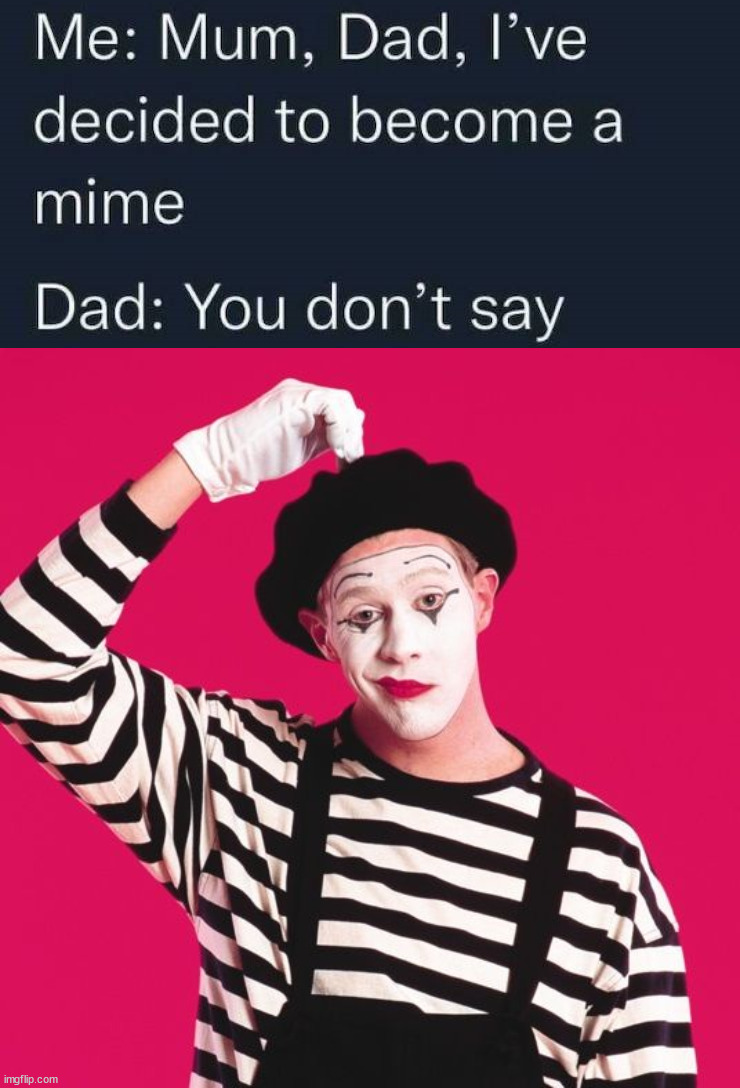 Mime | image tagged in confused mime | made w/ Imgflip meme maker