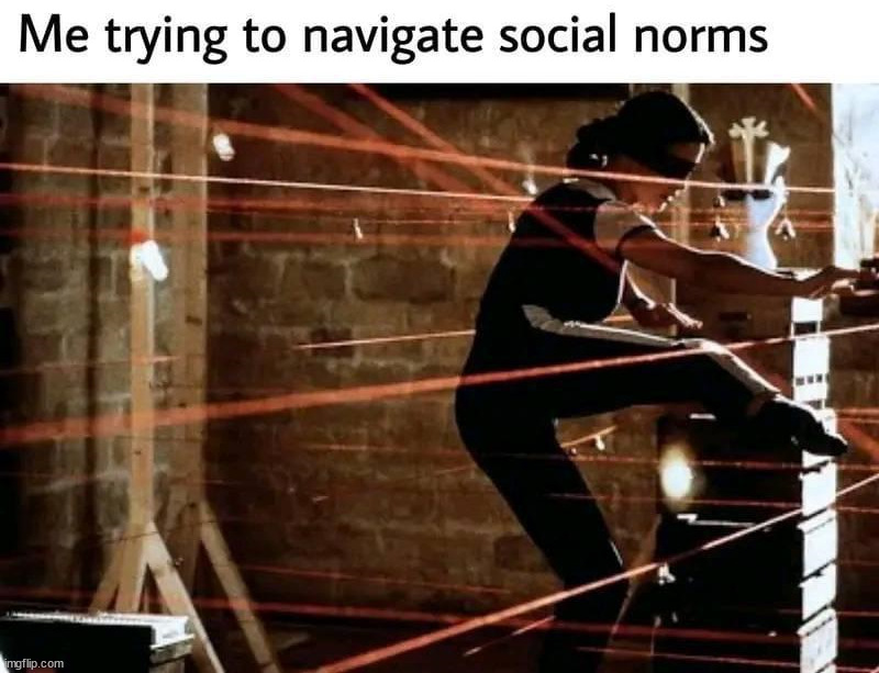 Fitting in | image tagged in social anxiety | made w/ Imgflip meme maker