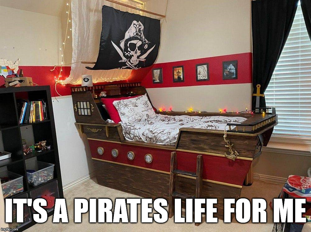 Would love this | IT'S A PIRATES LIFE FOR ME | image tagged in pirate | made w/ Imgflip meme maker