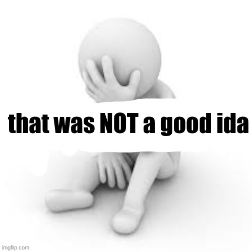 that was NOT a good ida | image tagged in that was not a good ida | made w/ Imgflip meme maker