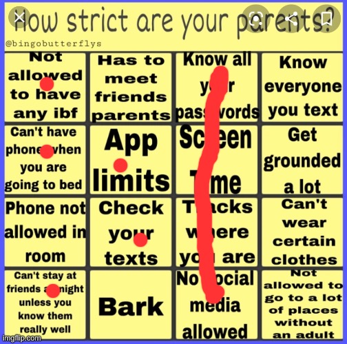 What is bark | image tagged in strict parent bingo | made w/ Imgflip meme maker