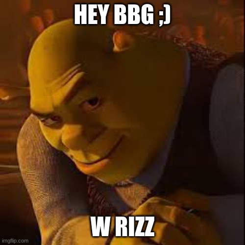 Like if you think Shrek has W rizz ;) | HEY BBG ;); W RIZZ | image tagged in shrek,rizz,poop | made w/ Imgflip meme maker