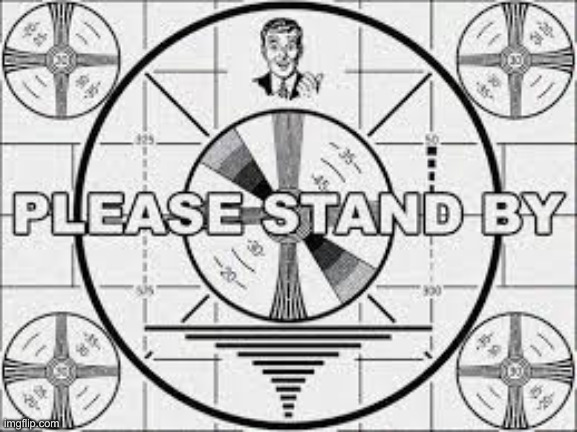 Please Stand By | image tagged in please stand by | made w/ Imgflip meme maker