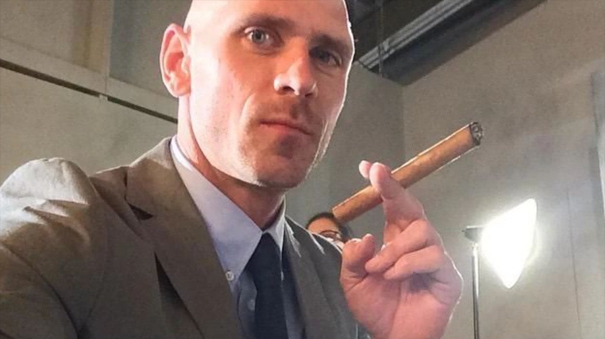 Johnny Sins smoking Blank Meme Template