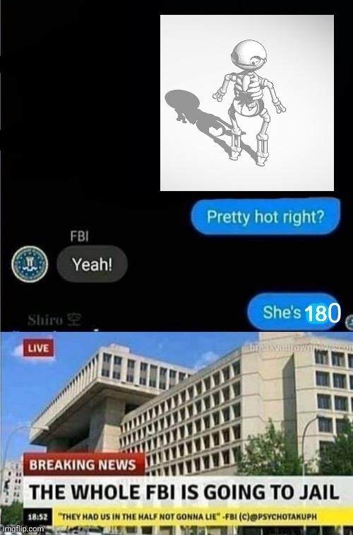 image tagged in the whole fbi is going to jail | made w/ Imgflip meme maker