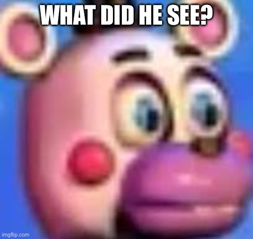 helpy | WHAT DID HE SEE? | image tagged in helpy | made w/ Imgflip meme maker