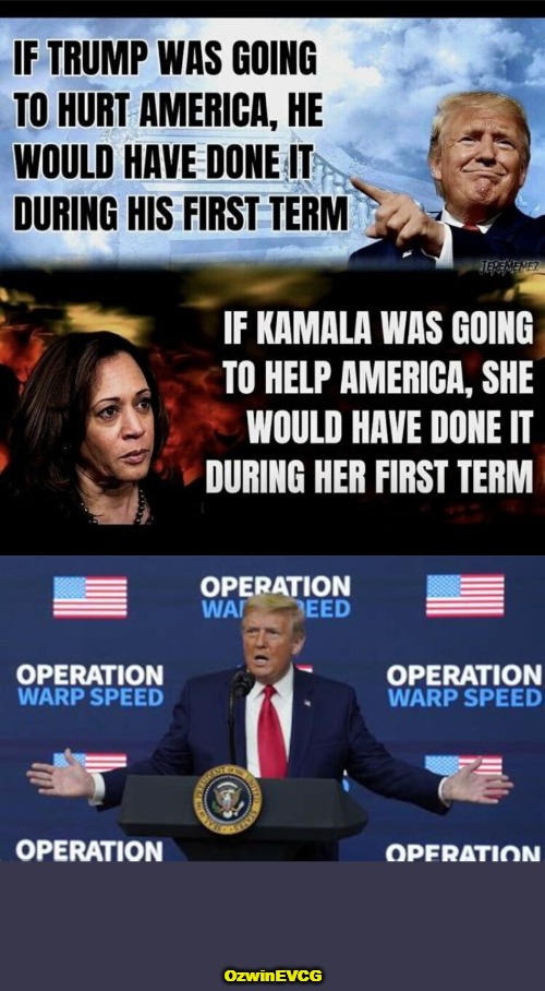 History vs Hysteria | OzwinEVCG | image tagged in donald trump,kamala harris,trump fanboys,operation warp speed,government corruption,occupied usa | made w/ Imgflip meme maker