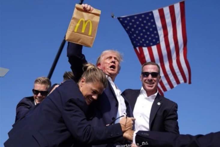 Trump McDonald's bag Blank Meme Template