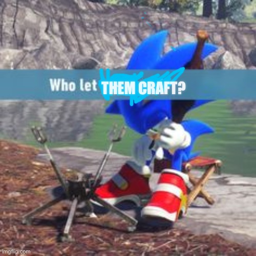 sonic who let him cook | THEM CRAFT? | image tagged in sonic who let him cook | made w/ Imgflip meme maker