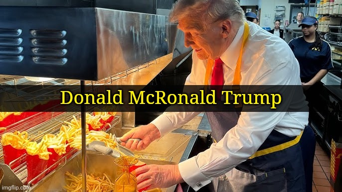 Fries | Donald McRonald Trump | image tagged in mcdonald's,donald trump,fries,politics,memes,ronald mcdonald | made w/ Imgflip meme maker