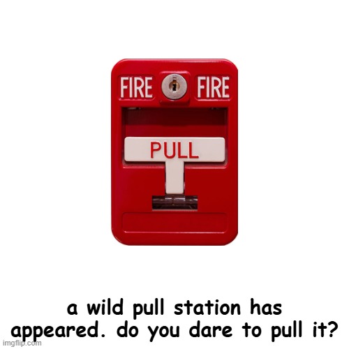 . | a wild pull station has appeared. do you dare to pull it? | made w/ Imgflip meme maker